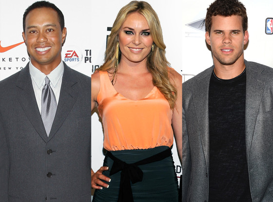 Tiger Woods, Lindsey Vonn, Kris Humphries Tiger Woods, Lindsey Vonn, Kris Humphries